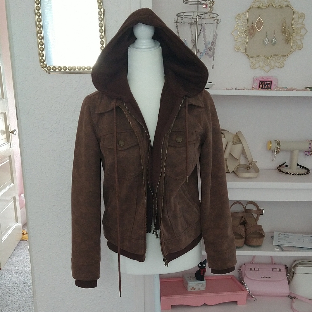Liverpool Brown Hooded Utility Jacket